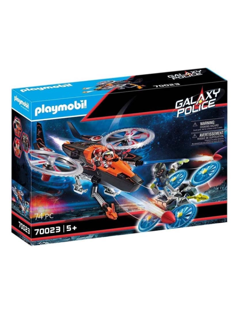 Playmobil - PIRATAS GALACTICOS COM HELICOPTERO 70023