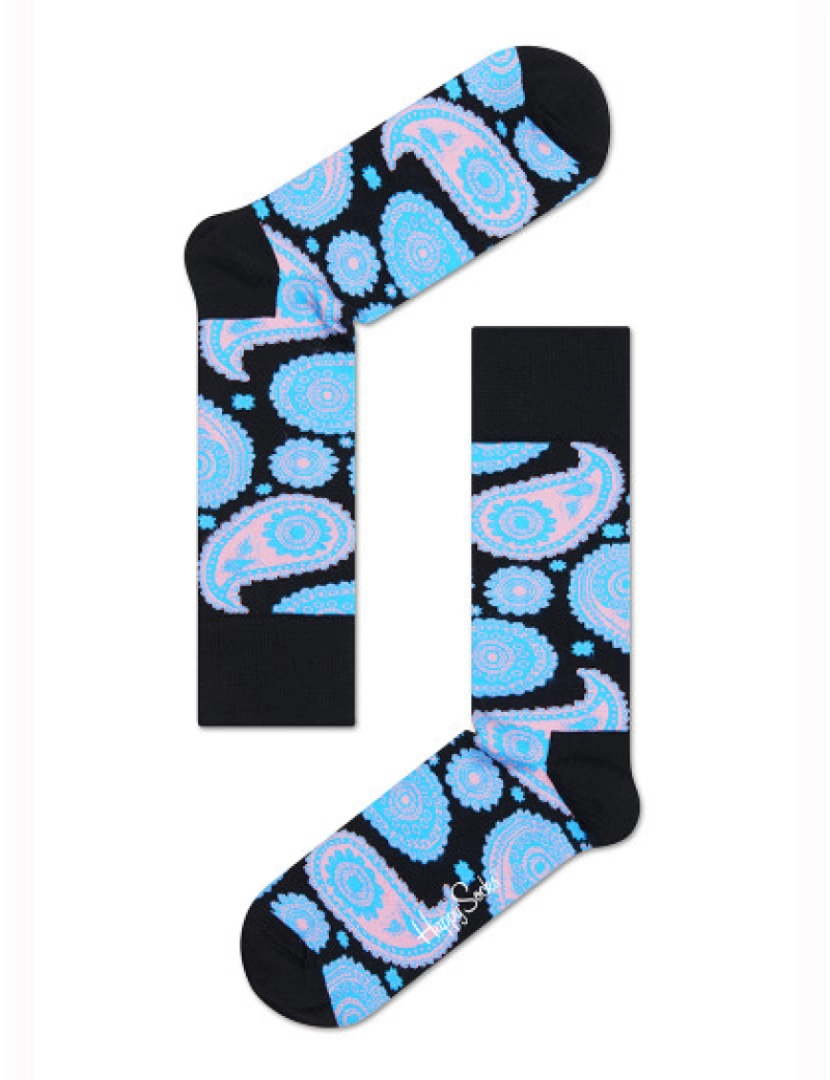 Happy Socks - Meias Paisley preto