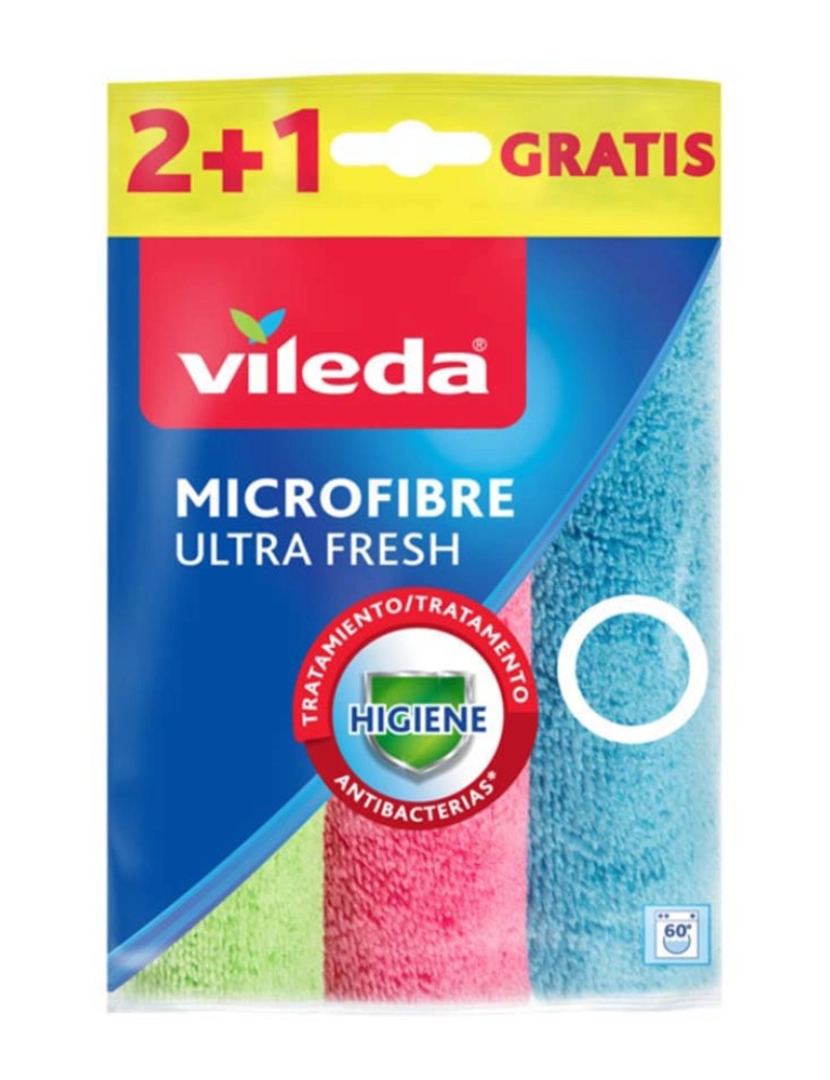 Vileda -  PANO MICROFIBRAS ULTRA FRESH 2+1 UN GRÁTIS