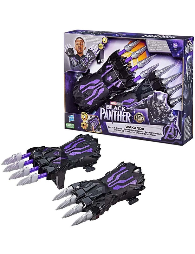 Hasbro - Avengers Black Panther Wakanda Garras F44325L0