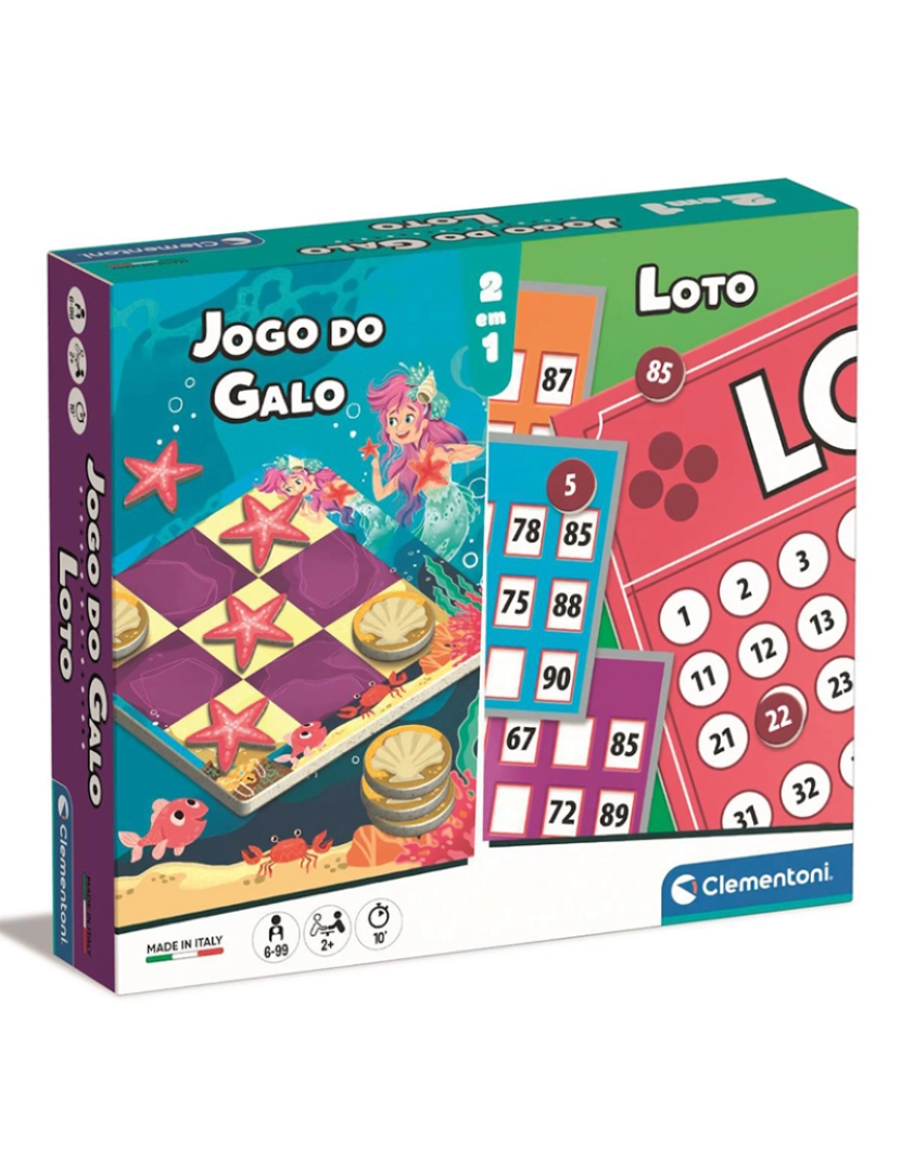 Clementoni - JOGO DO GALO + LOTO 67374