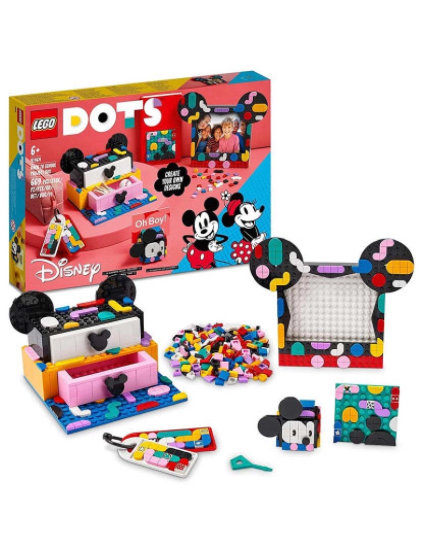 Lego - LEGO DOTS PROJETO AS AULAS MICKEY E MINNIE 41964