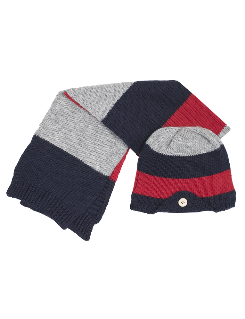 Chicco - Conj. 2 Gorro + Lenço Menino Azul Escuro