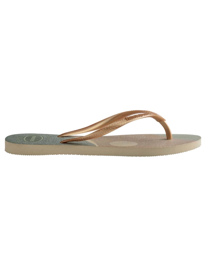 Havaianas - Havaianas Kids Slim Palette Glow Sand Cinza/Dourado 