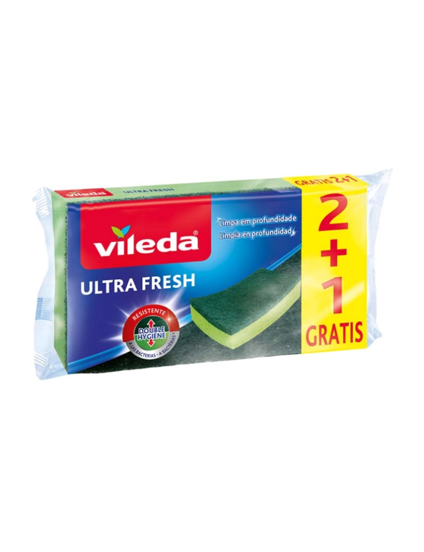 Vileda -  ESFREGÃO ESPONJA ULTRA FRESH 2+1 UN GRÁTIS