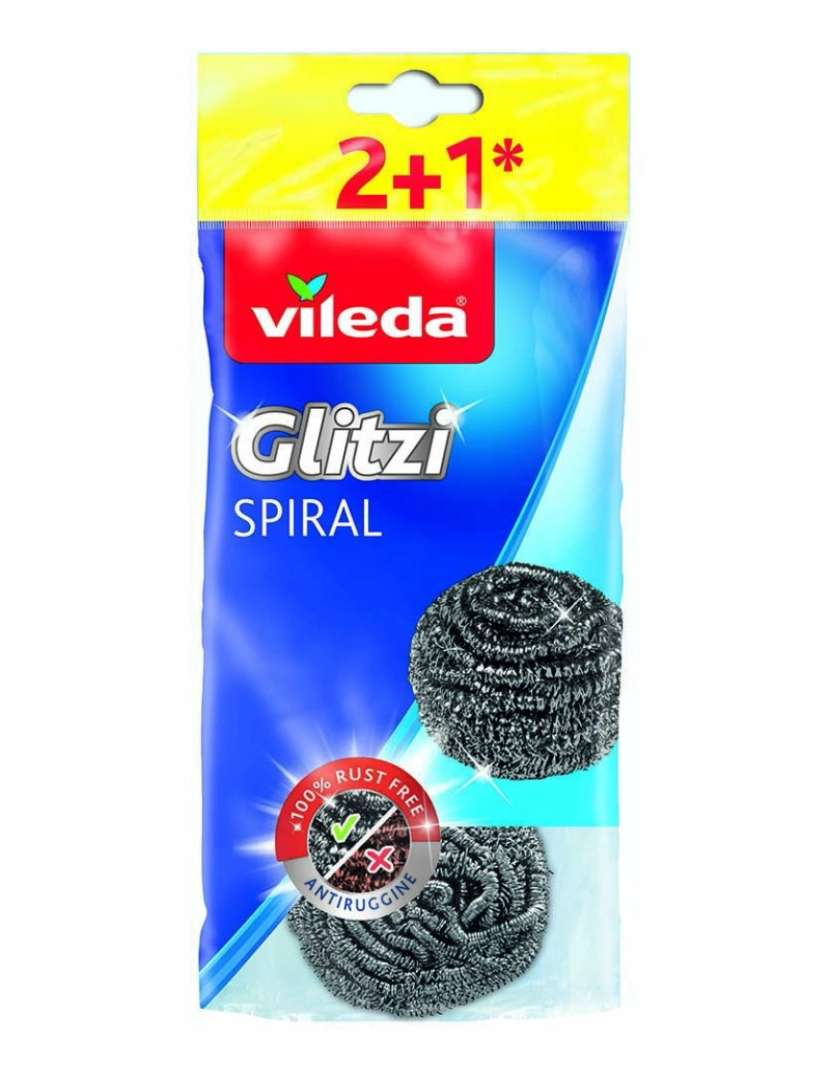 Vileda -  ESFREGÃO METALICO INOX SPIRALE 2+1 UN GRÁTIS