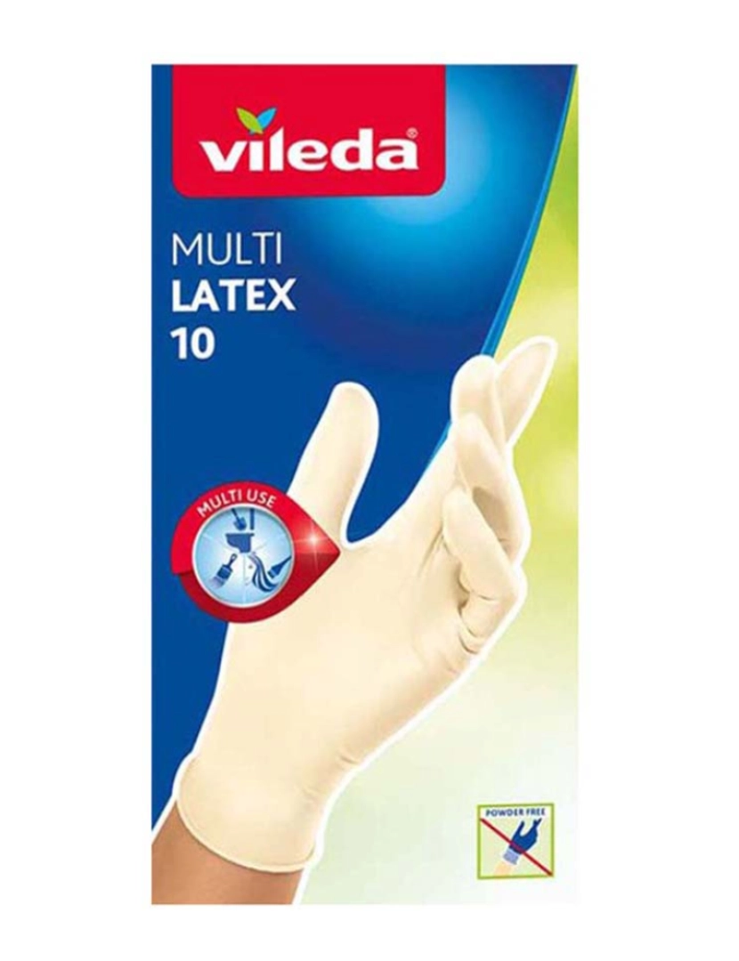 Vileda -  LUVAS DESCARTÁVEIS LATEX NATURAL 10 UN M/G