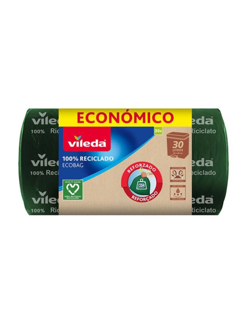 Vileda -  SACO LIXO ECO + 30L MAXI ROLO (30 UN)