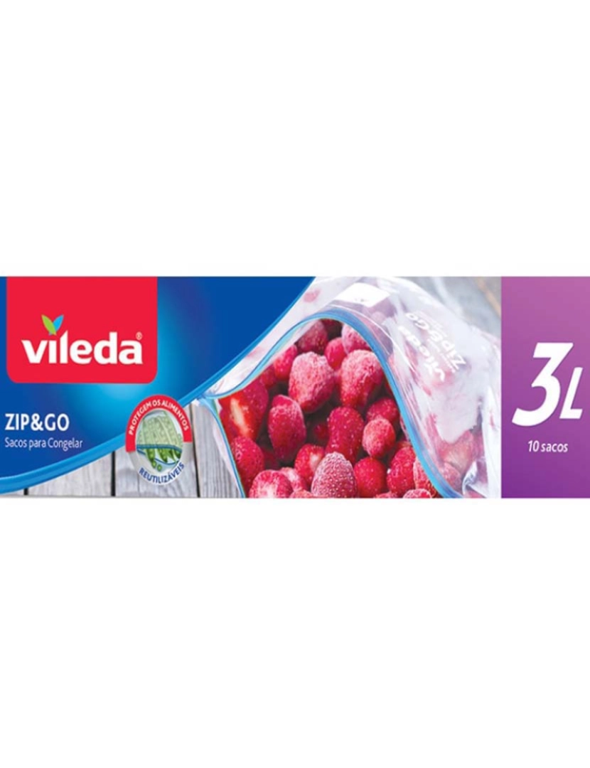 Vileda -  SACOS P/ CONGELAR ZIP & GO 3L (10 UN)