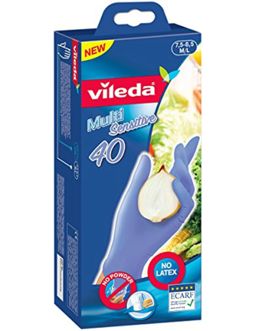 Vileda - Luvas Descartáveis Multisensitive 40Un M TU