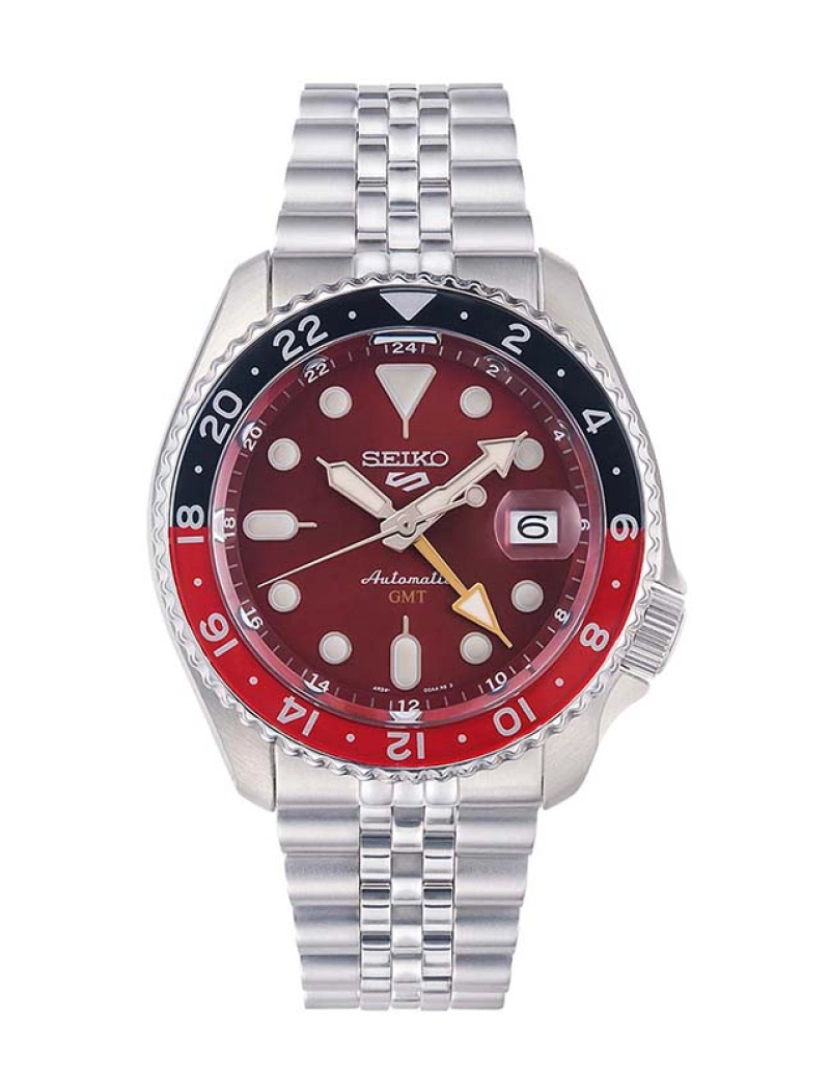 Seiko - Relógio de Homem Prateado e Vermelho