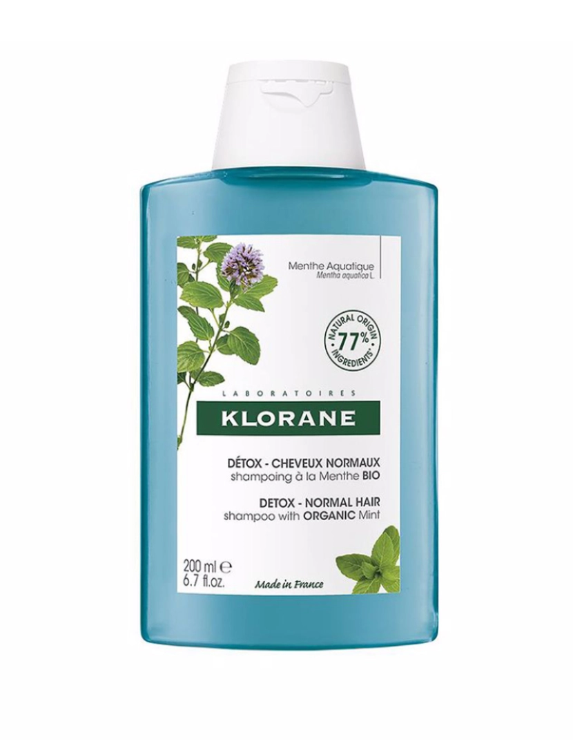 Klorane - A La Menta Bio Champú Detox Para Cabello Normal 200 Ml