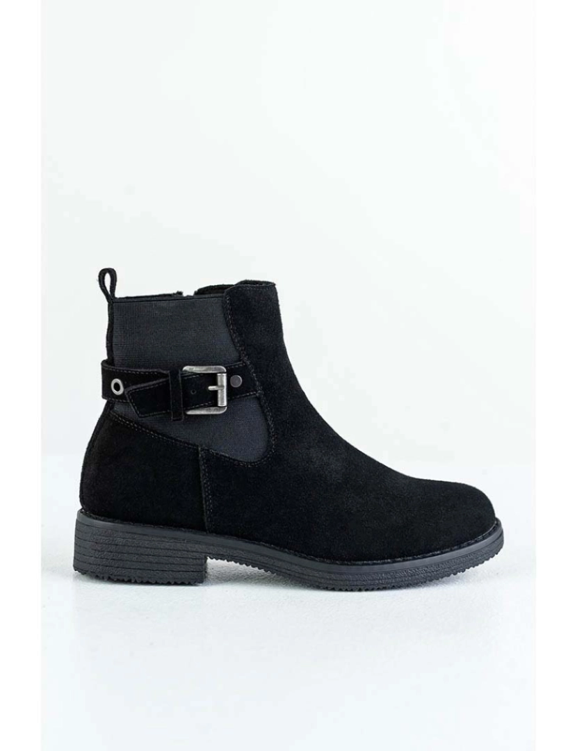 Musk - Botas de Pele Com Fivela Senhora Preto