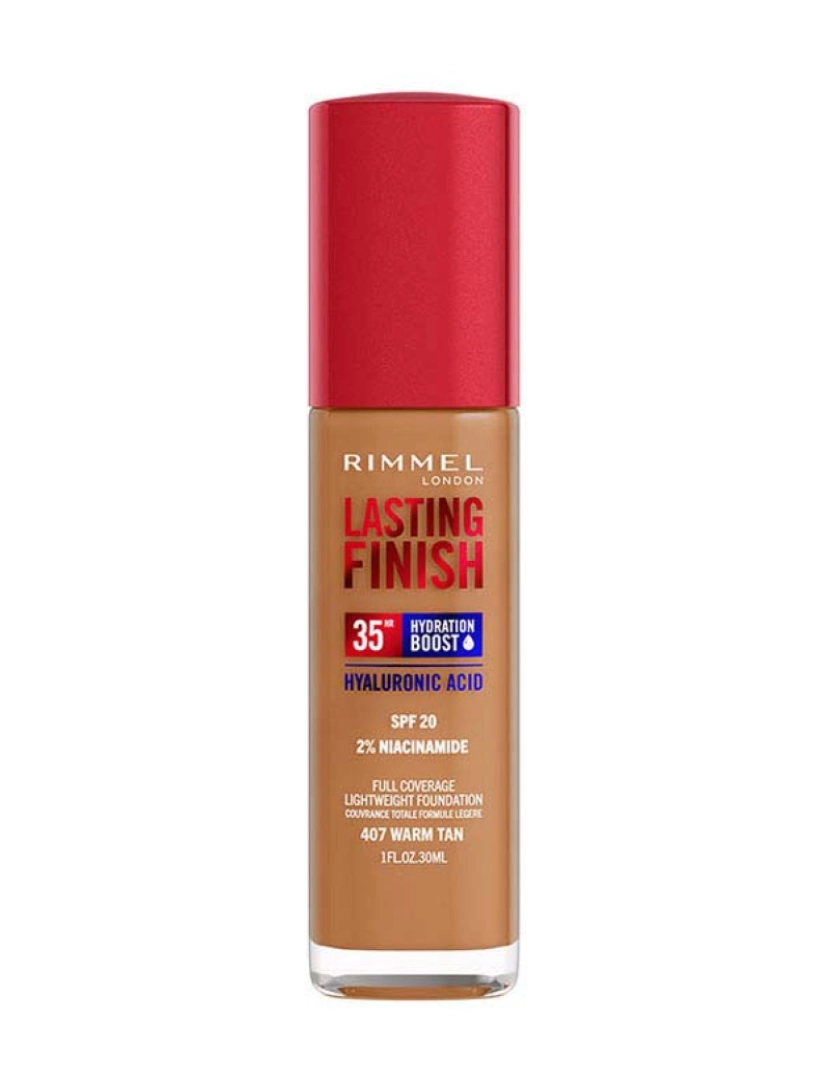 Rimmel London - Lasting Finish Hydration Boost Spf20 #407-Warm Tan 30 Ml