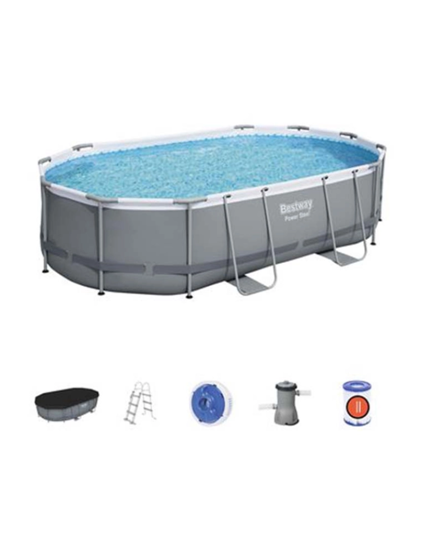 Bestway - Piscina Power Steel Oval