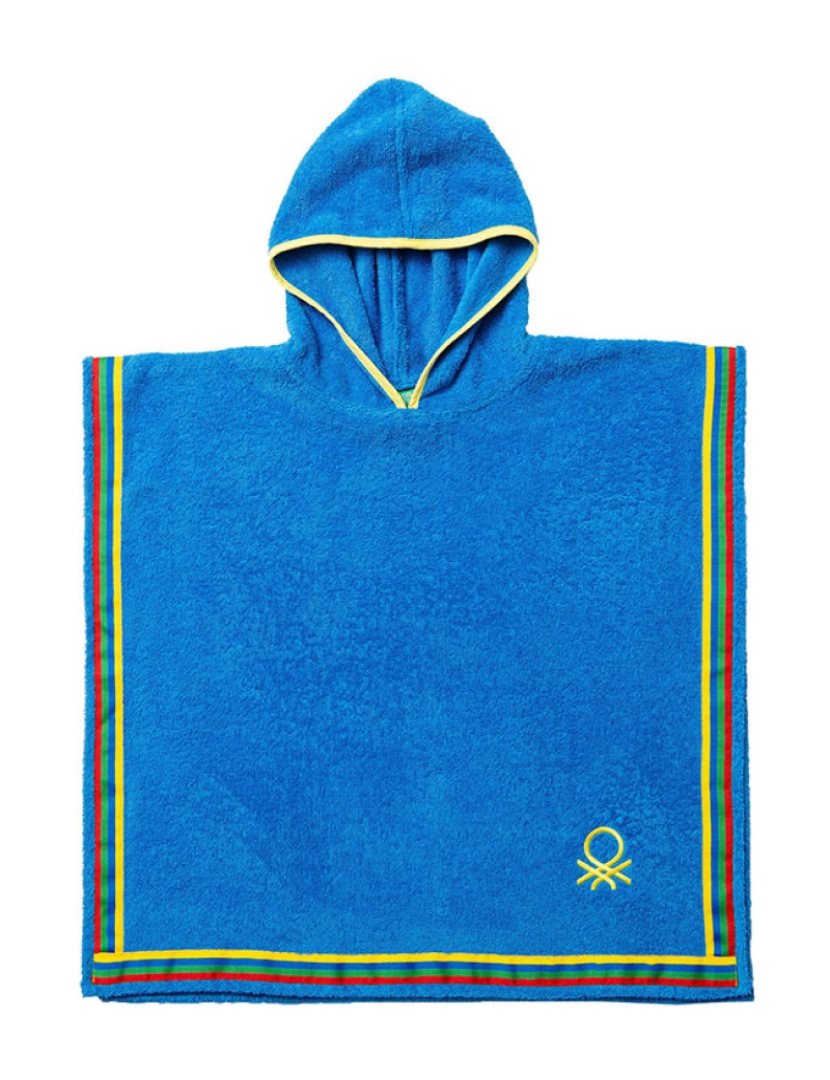 Benetton - Poncho Criança 380 Gsm 100% Algodão Azul Kids 