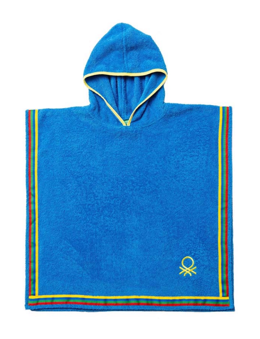 Benetton - Roupão Benetton Poncho Azul 85 x 85 cm