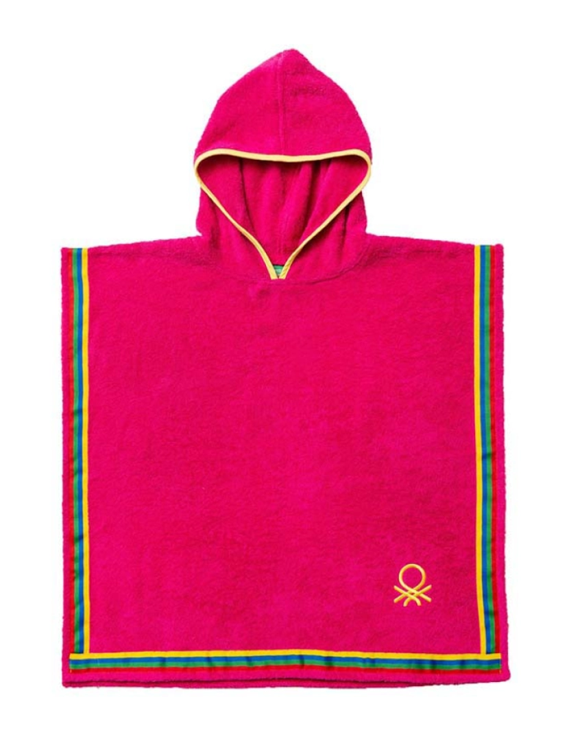 Benetton - Poncho Criança 380 Gsm 100% Algodão Rosa Kids 