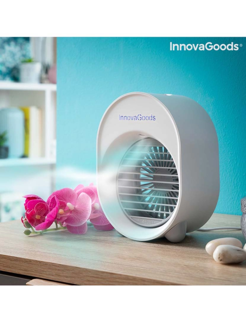 Innovagoods - Mini Climatizador Humidificador por Ultrassons com LED Koolizer InnovaGoods