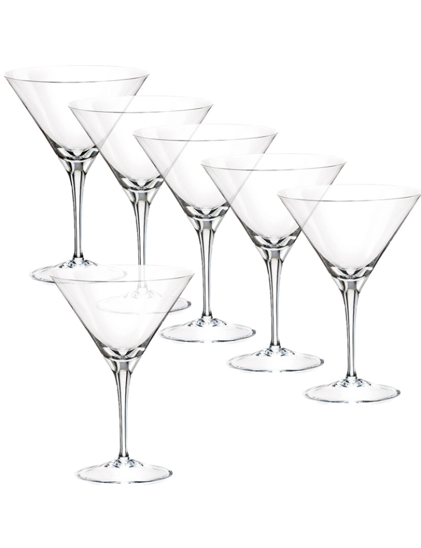 Bergner - Conjunto de 6 copos de coquetel coleção de barware de cristal 35 cl