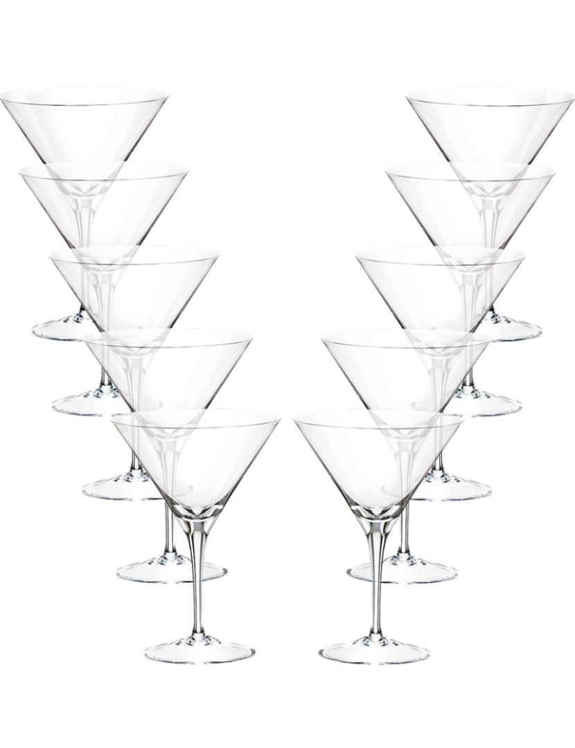 Bergner - Conjunto de 10 copos de coquetel coleção de barware de cristal de 35 cl