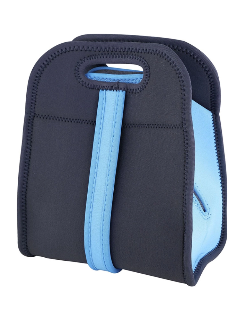 San Ignacio - Saco porta alimentos 22,5x14x27cm neoprene andando azul/cinza