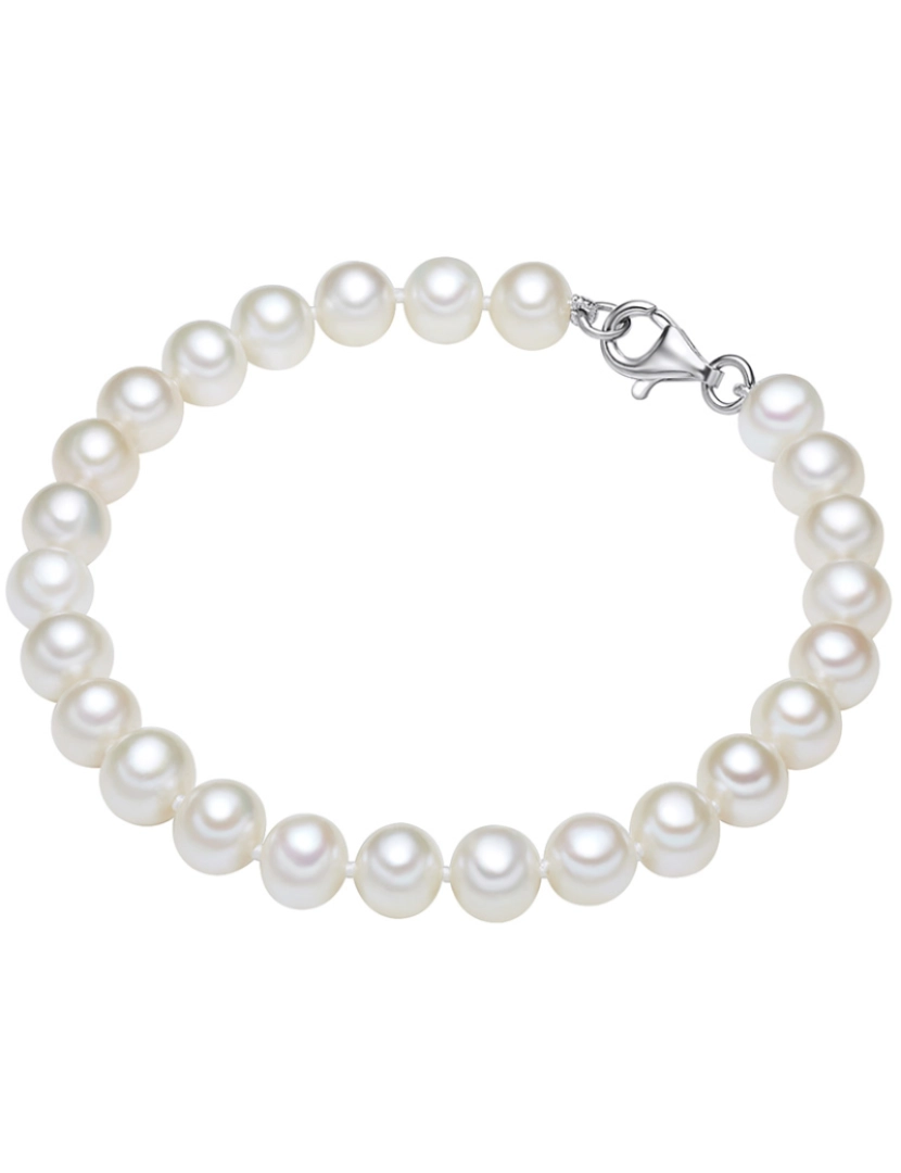 Valero Pearls - Bracelete Prata de Lei c/ Pérolas Brancas