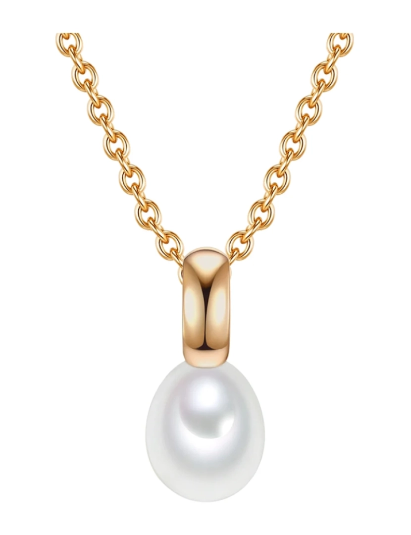 Valero Pearls - Colar com Pingente em Prata Dourado