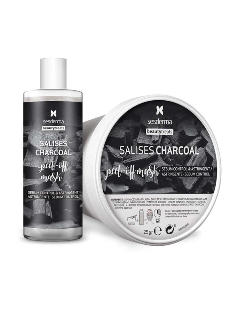 Sesderma - Máscara Peel Off Beauty Treats Salises Charcoal 25 Gr + 75 ml