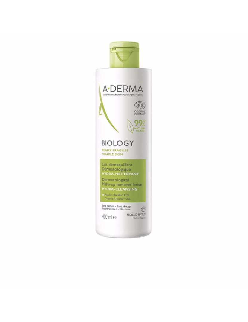 A-Derma - Biology Leche Desmaquilhante Dermatológica 400 ml