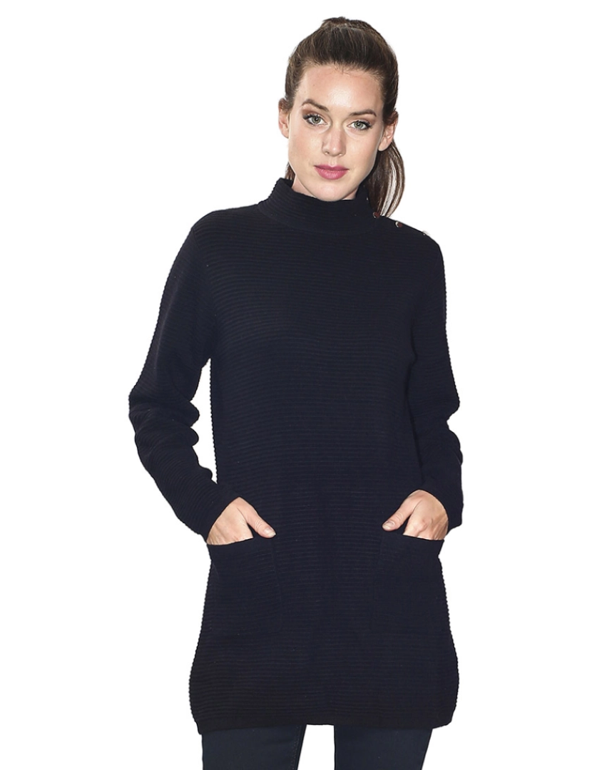 Gant - Camisola Comprida Senhora Preto