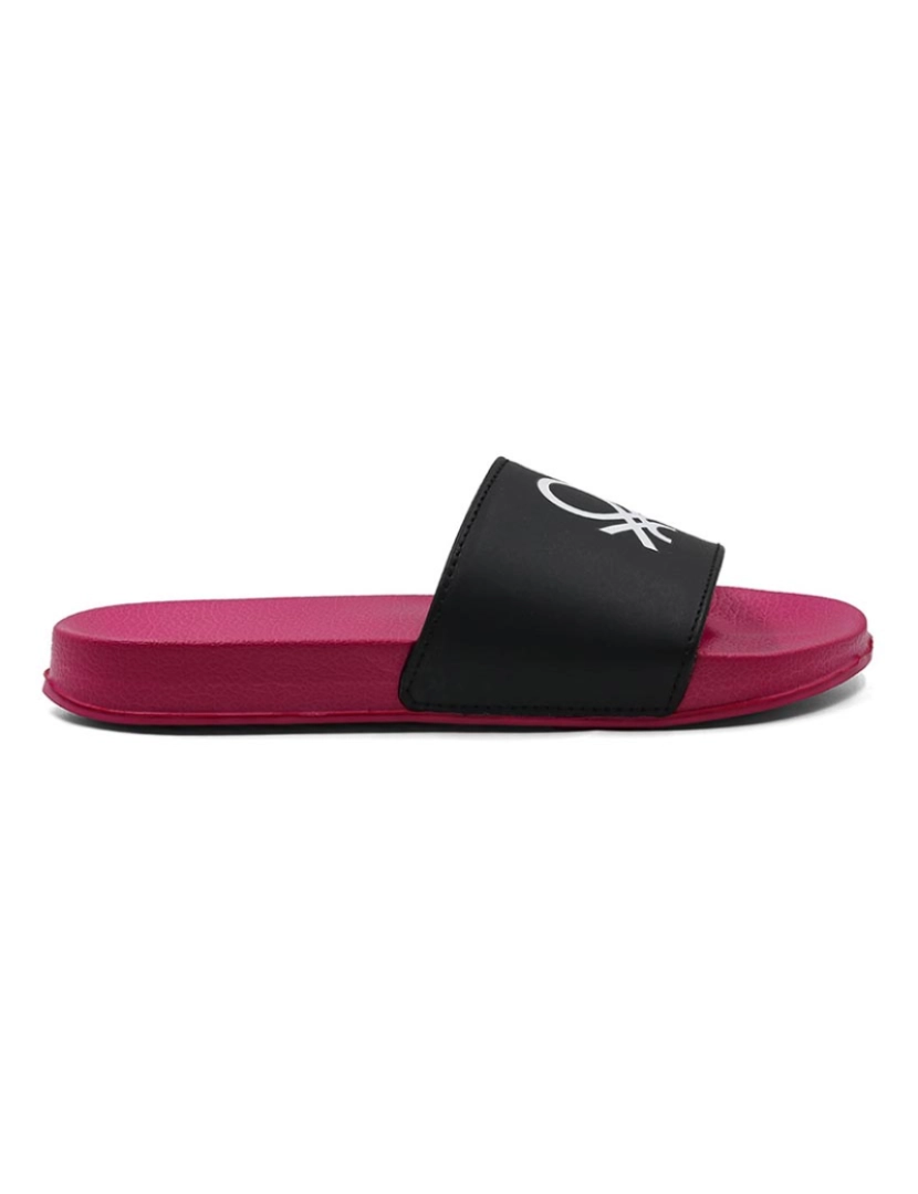 Benetton - Chinelos Senhora Fucshia e Preto