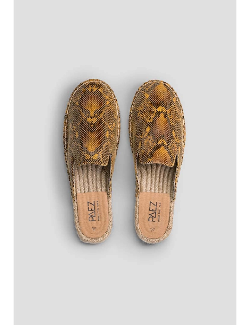 Paez  - Mules Print Snake Caramel  Senhora