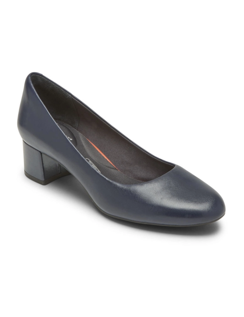 Rockport - Sapatos De Salto Alto Rockport Tm Sydney Pump Azul Navy Pele