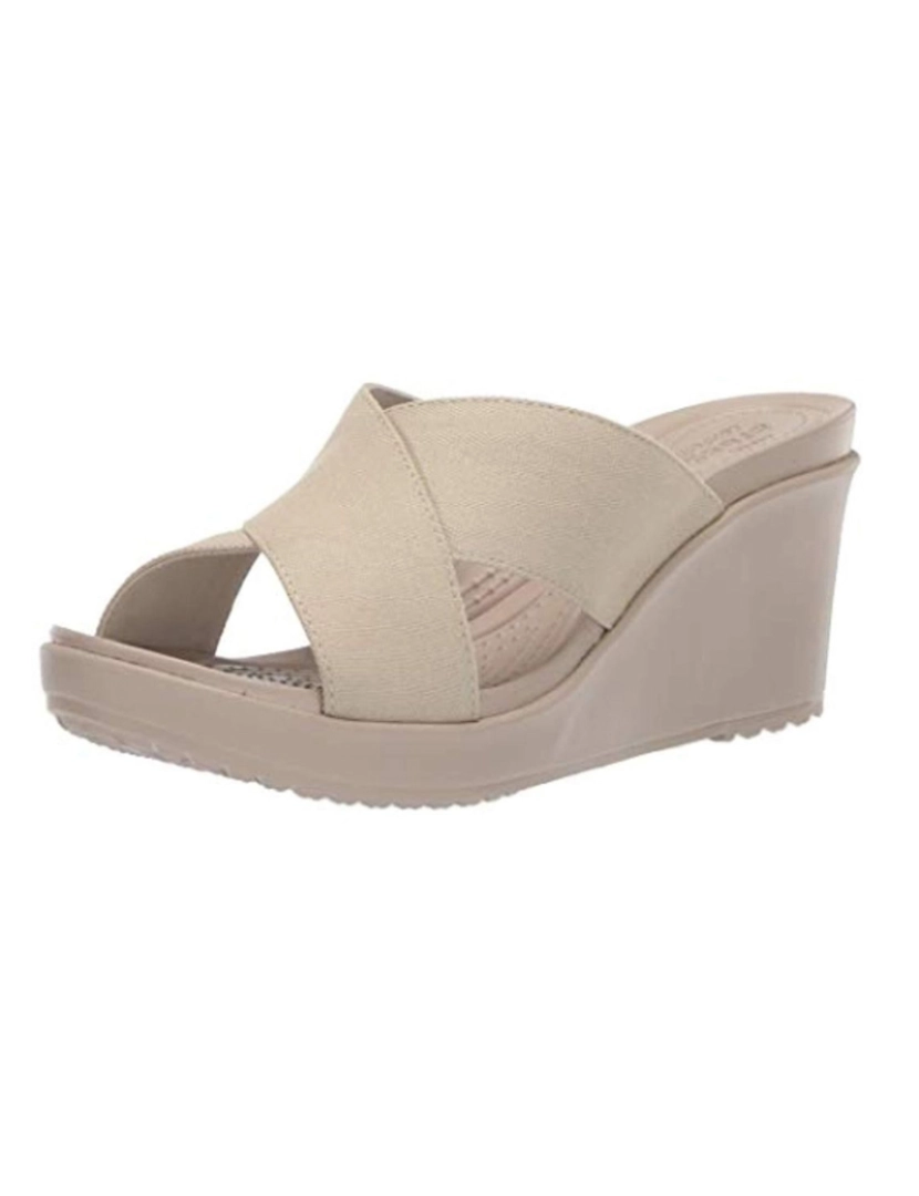 Crocs - Crocs Leigh Ii Xstrap Wedge Oyster E Cobblestone