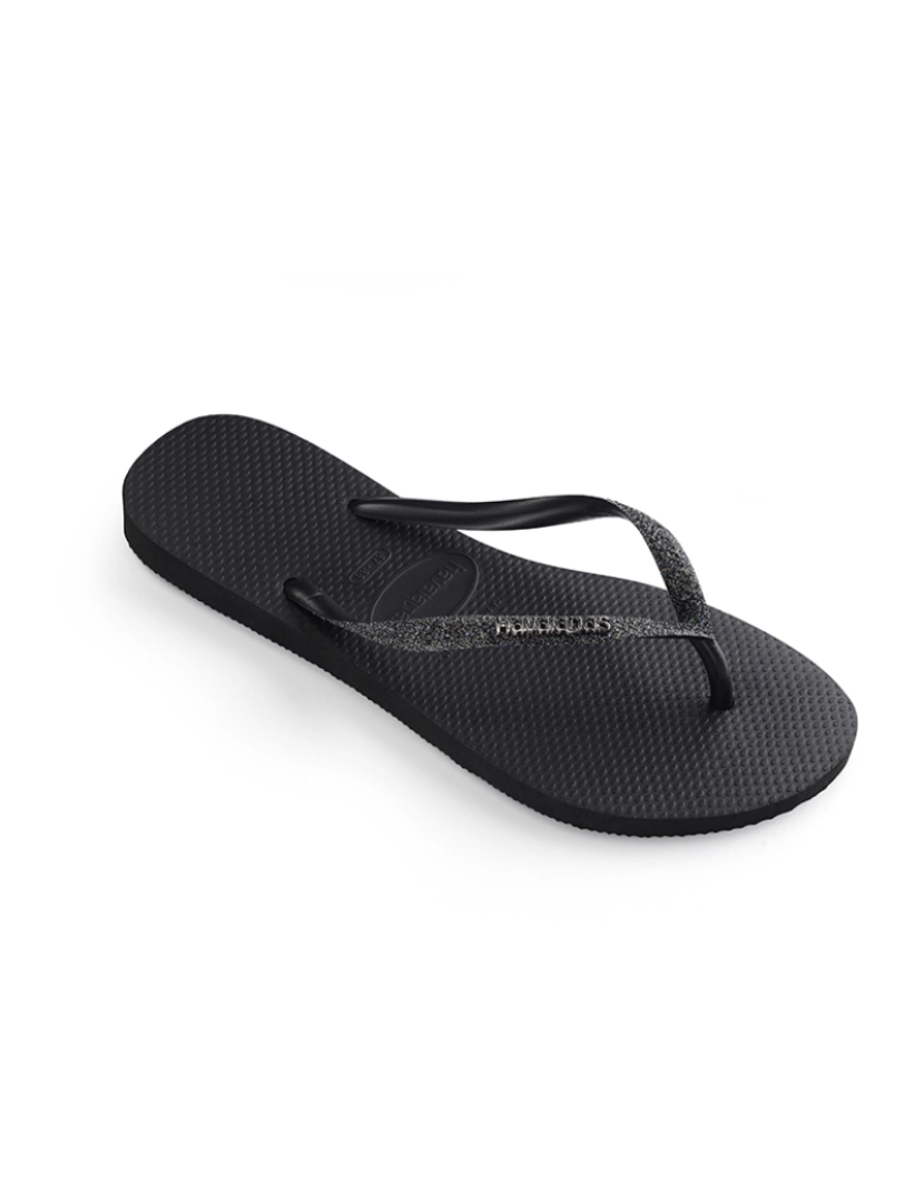 Havaianas - Havaianas Slim Glitter II Senhora  Preto e Cinza Escuro Metálico