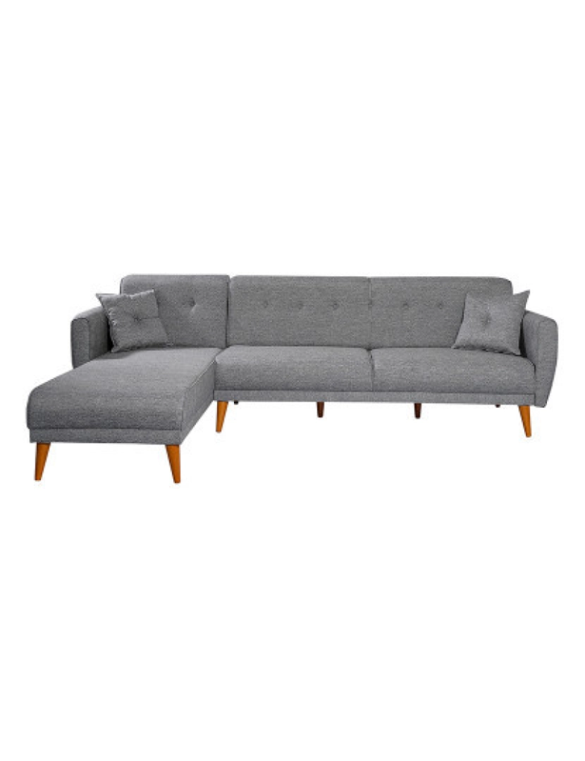 ASR - Sofá-Cama Chaiselongue Esquerda Aria Cinza Escuro