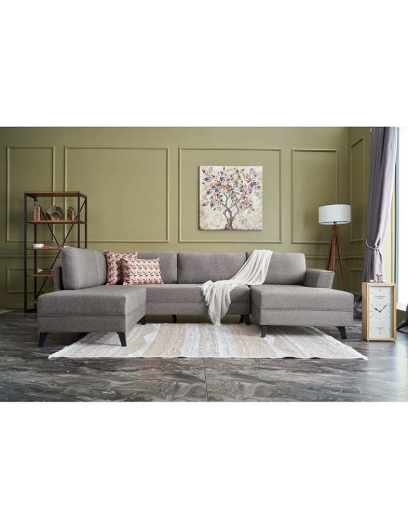 ASR - Sofa Cama Canto Eris Castanho