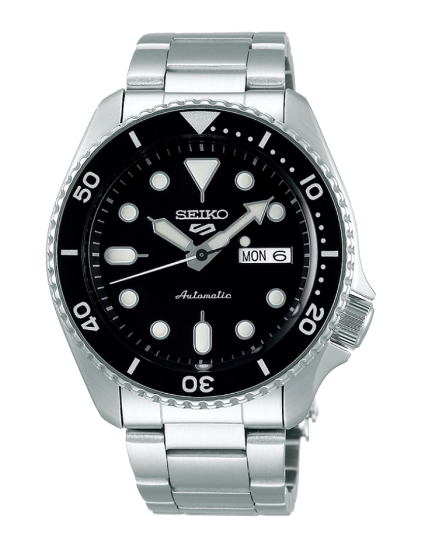 Seiko - Relógio de Homem Prateado e Preto