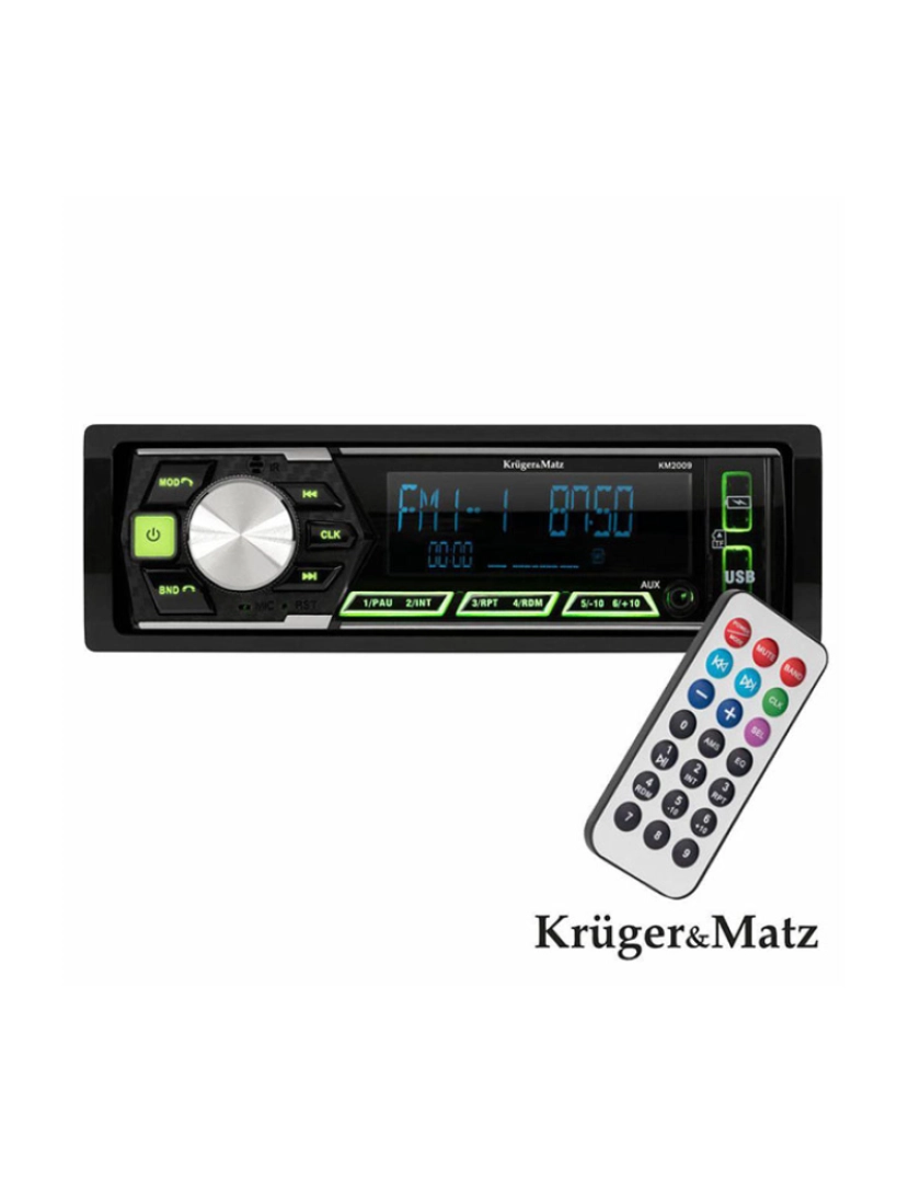 Kruger&Matz - Auto-Rádio Mp3 Wma 4x40W C/ FM/AUX/SD/USB/BT Kruger Matz    