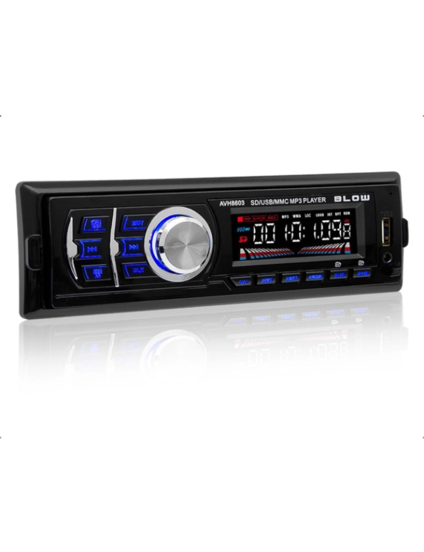 Div - Auto-Rádio FM Mp3 60Wx4 C/ MMC/SD/USB/AUX/RDS               