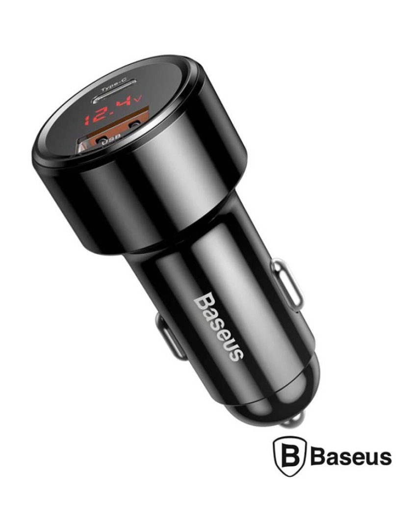 Baseus - Adaptador Isqueiro PPS USB-A 3.0 / USB-C PD 4.0 BASEUS      