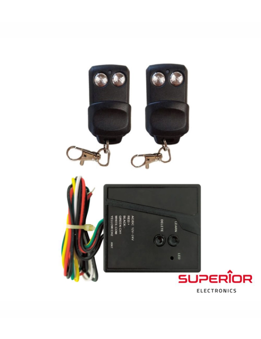 Superior - Kit Emissor Receptor de 2 Canais E 2 Comandos Interior      