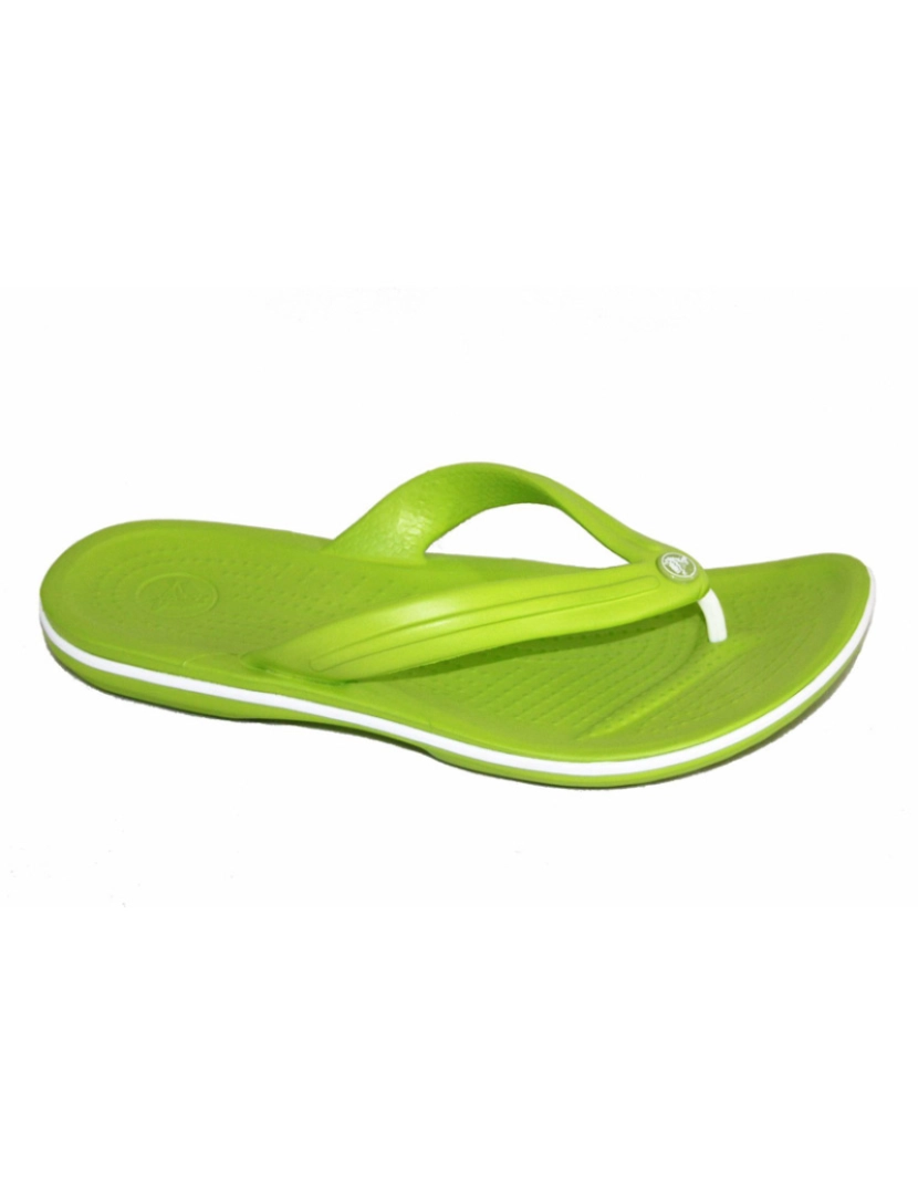 Crocs - Crocs Chinelo Crocband Verde e Branco