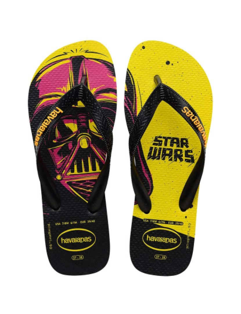 Havaianas - Havaianas Star Wars Unisexo Preto e Amarelo