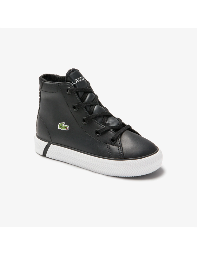 Lacoste - Ténis Bota Kids Gripshot Mid 01 Preto e Branco