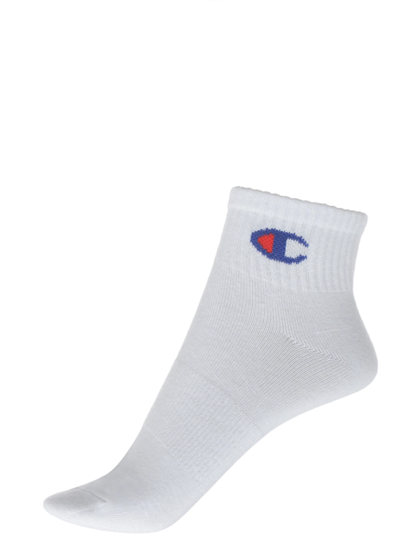 Champion - Pack de 3 Pares de Meias Unissexo Branco