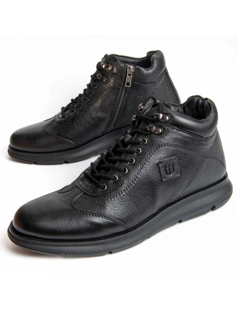 Purapiel  - Botas Homem Preto