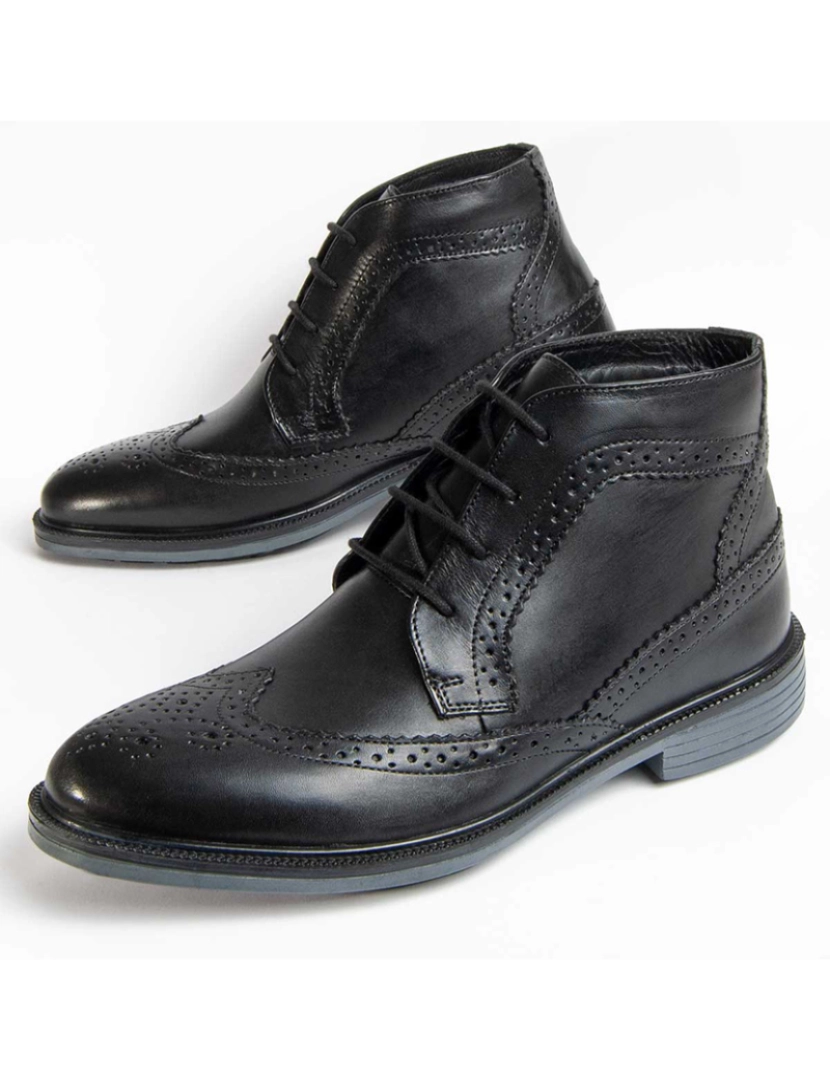 Purapiel  - Botas Homem Preto