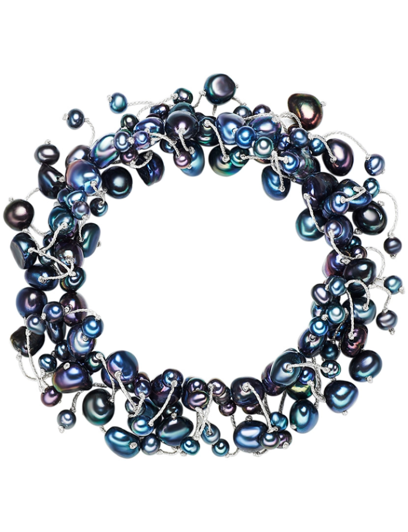 Yamato Pearls - Pulseira Senhora azul pavão